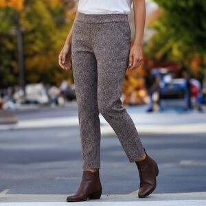 Chico's Tan and Black Patterned Pants 2.5 Size 14p Stretchy!!! Comfy!